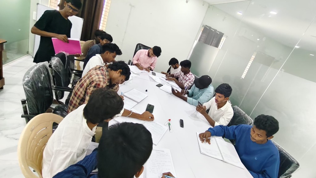 Team meeting around a conference table